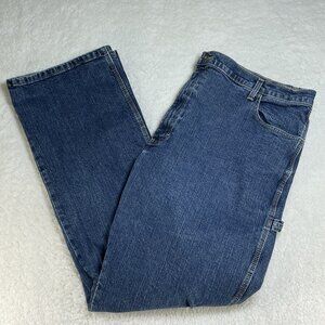 Dickies Carpenter Jeans Mens Sz 42x34 Blue Relaxed Fit High Rise Medium Wash